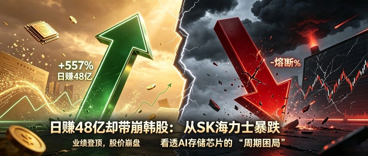 日赚48亿却带崩韩股：SK海力士暴跌，撕开AI存储最残酷的周期真相
