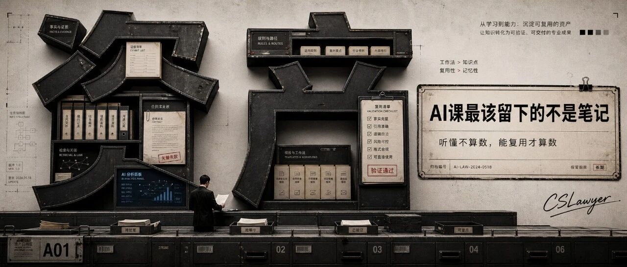 AI课最该留下的不是笔记